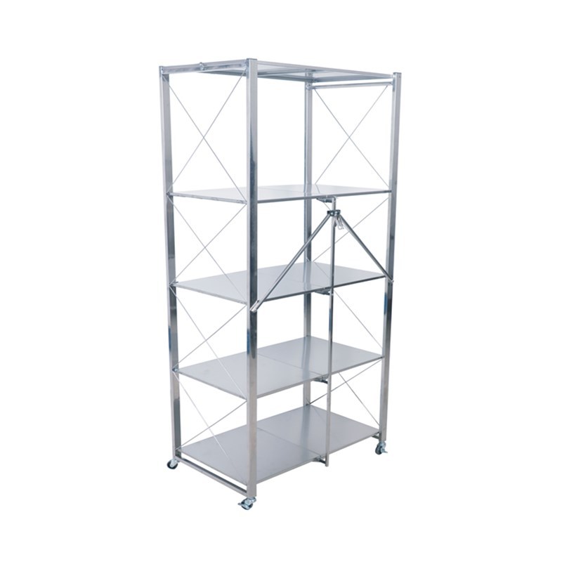 新品免安裝不鏽鋼廚房折疊置物架衣櫃收納整理家用