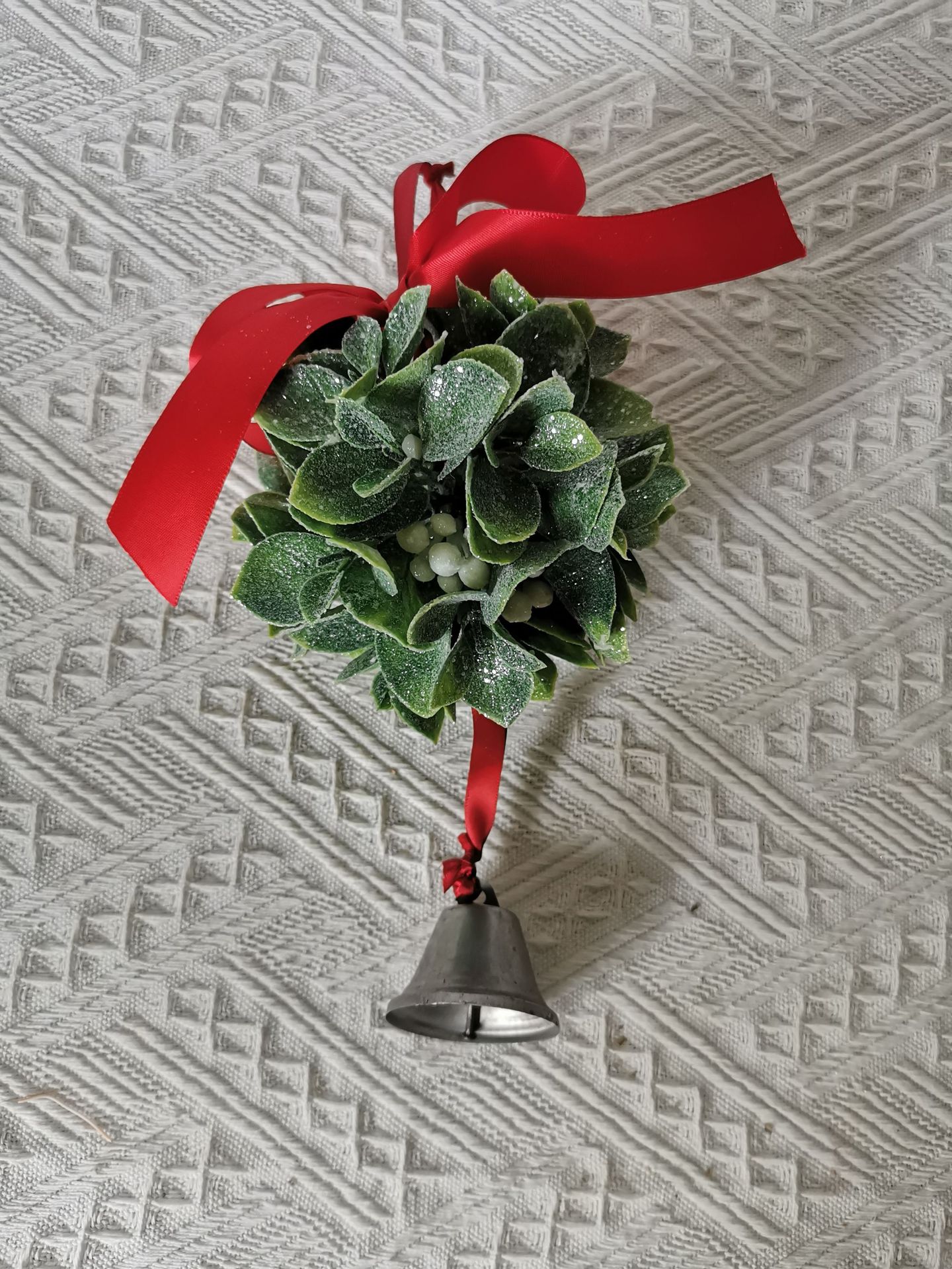 Fuente de la fábrica simulación planta verde simulación muérdago hogar decoraciones de la boda adornos colgantes de pared muérdago