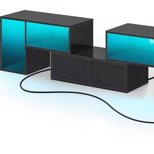 Modern Simple Tv Cabinet with Socket USB Port Can Be Equipped with Ambient Light Tv Cabinet Can Be Rotated and Multi-Functional