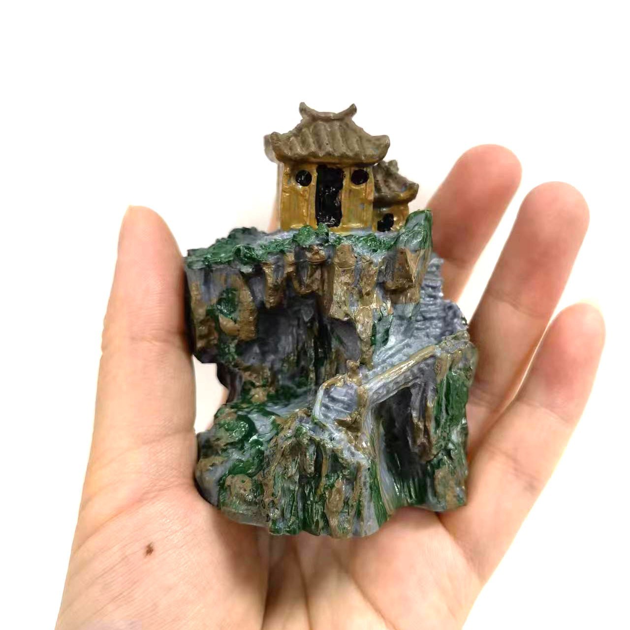 El comerciante recomienda encarecidamente los pequeños adornos de bonsai del pabellón, el micro paisaje, el PVC, la decoración del templo de la montaña, el punto, el cabello directo de la fábrica