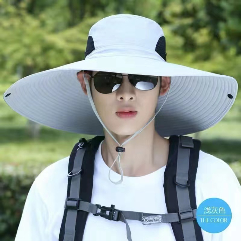 Sombrero de protección contra el sol para hombres y mujeres al aire libre cubierta de cuello gorro de verano gran bisel anti-UV sombrero de pesca sombrero de montaña sombrero de bicicleta