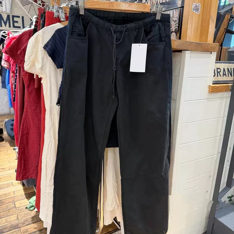 Bm Style New Black Drawstring Straight-Leg Pants Casual Pants for Women Bm Spicy Girl Low-Waist Cargo Pants Long Pants Trendy for Women Bm Style New Black Drawstring Straight-Leg Pants Casual Pants for Women Bm Spicy Girl Low-Waist Cargo Pants Long Pants Trendy for Women