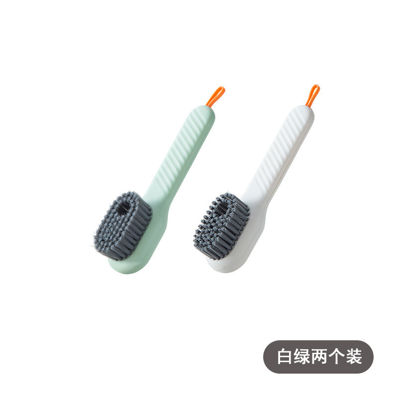 多功能出液鞋刷手动按压式清洁鞋刷软毛衣物清洁刷长柄加液鞋刷子|undefined