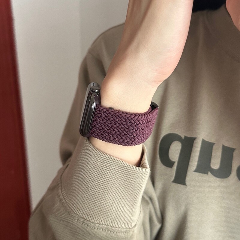 Suitable for Apple Watch 11 Woven Creative Strap, Apple Watch 9 Strap, Comfortable and Breathable Autumn and Winter Strap, S10