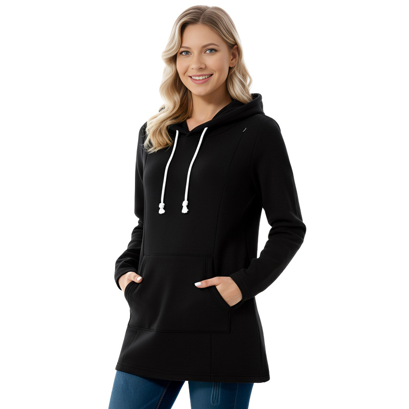 Umstands-sweatshirt Mit Fleecefutter Für Damen Stillen Winter_voghion.com