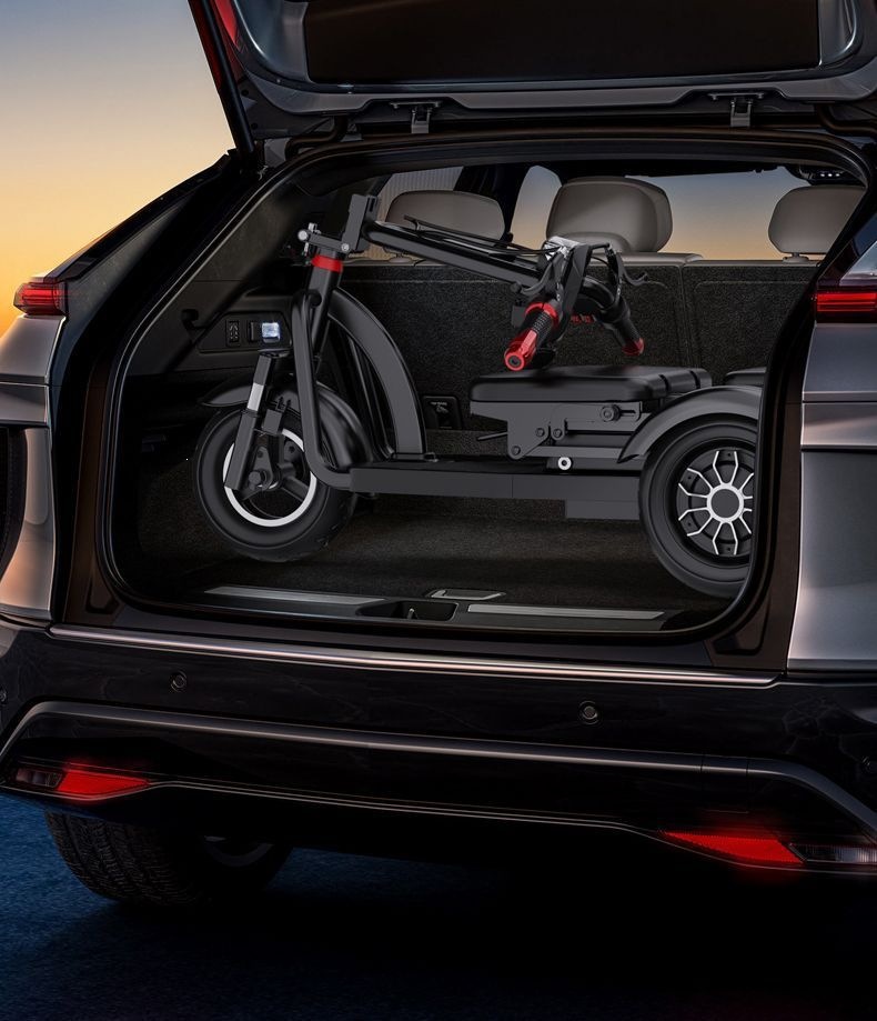 Fully foldable electric tricycle for home use, a mobility aid for the elderly, suitable for transporting children, electric tricycle for riding