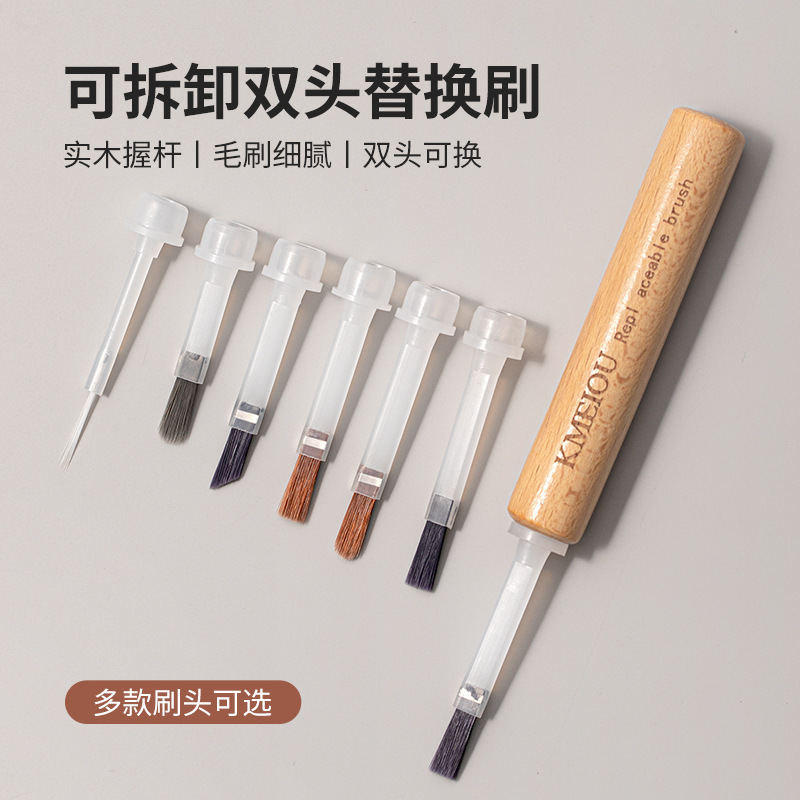 Nail polish brush straight brush pull line glue special brush nail polish glue replacement brush head nail shop brush tool Nail polish brush straight brush pull line glue special brush nail polish glue replacement brush head nail shop brush tool