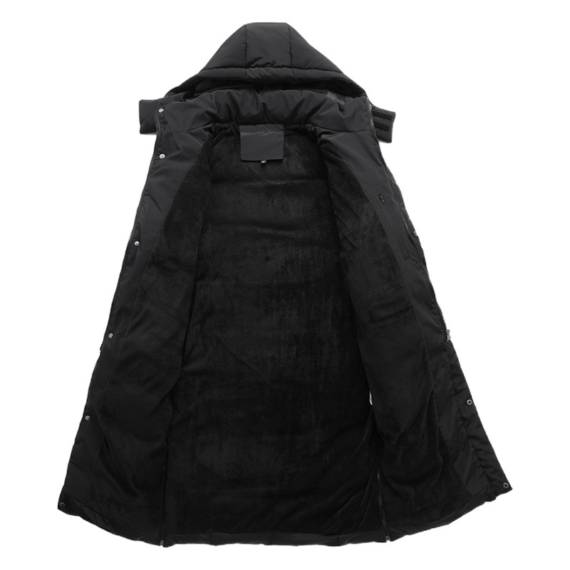 Chinese winter down cotton-padded jacket men's long knee-high sports coat female samurai art test training suit for children