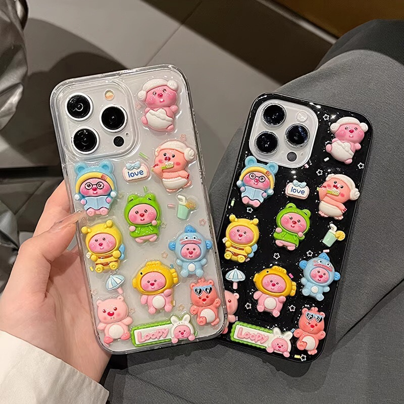 Cartoon Loopy Little Beaver Phone Case Suitable for Apple 17 Pro Max, 16 Pro, and 15 Plus, Anti-Drop
