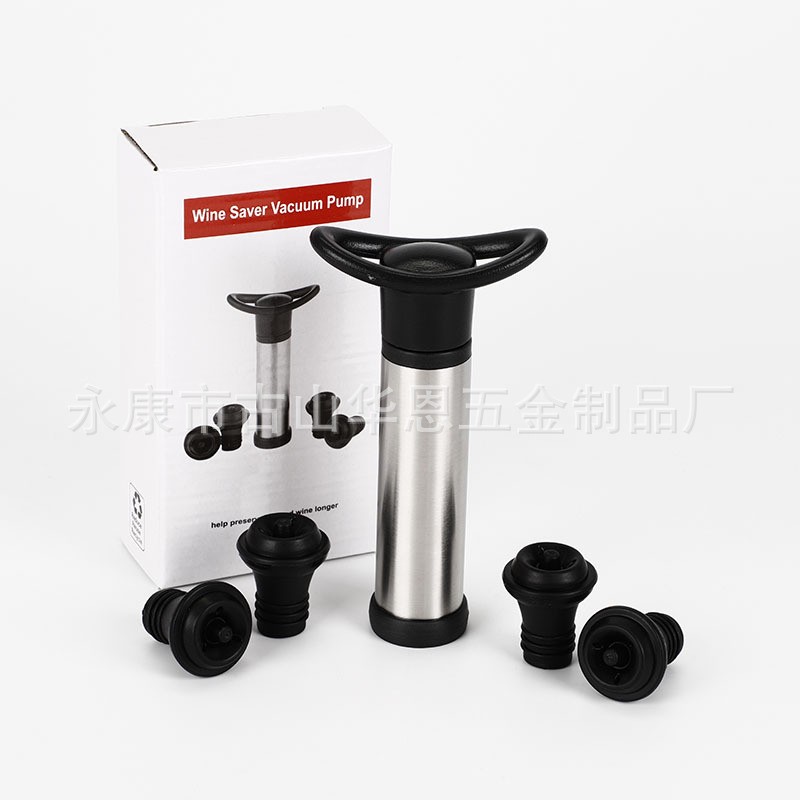 Tapón de vino/champán de acero inoxidable con bomba de vacío, venta directa
