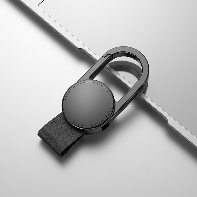 Llavero de coche llavero de cuero de los hombres personalidad de metal colgante de cintura de los hombres hebilla cuadrada simple cerradura colgante creativo de alta gama