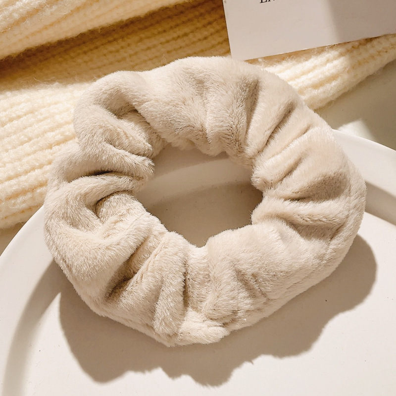 Satilla de seda más algodón relleno de terciopelo intestino grueso lazo para el cabello almohada para dormir