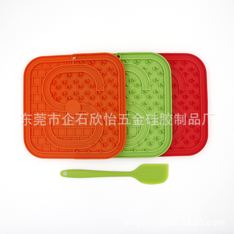 Tapete de silicona para entrenamiento de alimentación lenta para perros y gatos, tapete para lamer de calidad alimentaria, tapete anti-asfixia tipo S, tapete de entrenamiento para mascotas