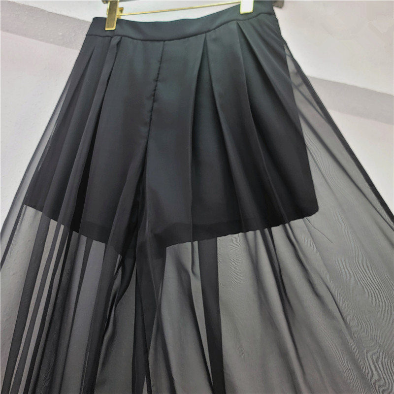 Negro cintura alta delgada pantalones de piernas largas para mujeres 2026 verano nuevo estilo de alta calidad temperamento delgado pantalones casuales rectos image 4