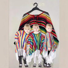 万圣节儿童墨西哥服装墨西哥民族风披风墨西哥风情披风