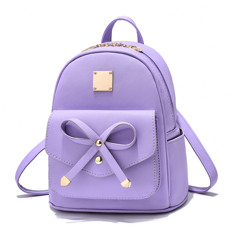Mochila pequeña para mujer 2025, estilo europeo y americano, mochila escolar con lazo, estilo fresco, bolso pequeño moderno