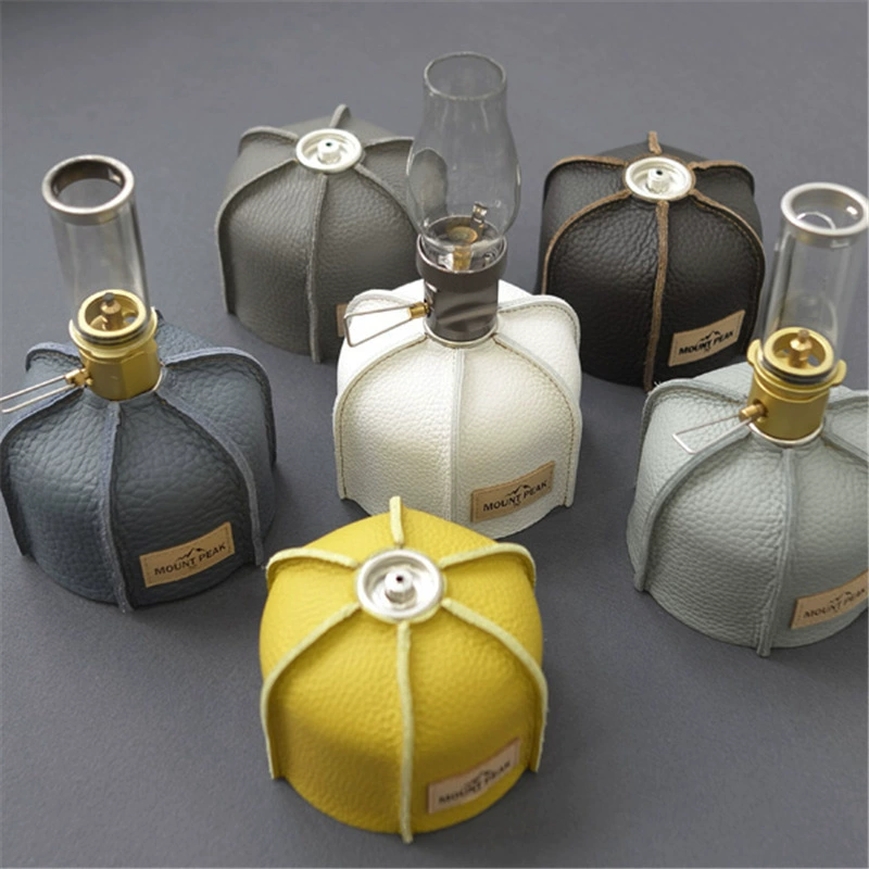 Открытый дикий Кемпинг Альпийский Бензобак Кожаный чехол Взрывозащищенный плоский Бензобак Защитная крышка Декоративная оболочка Сумка для хранения Абажур