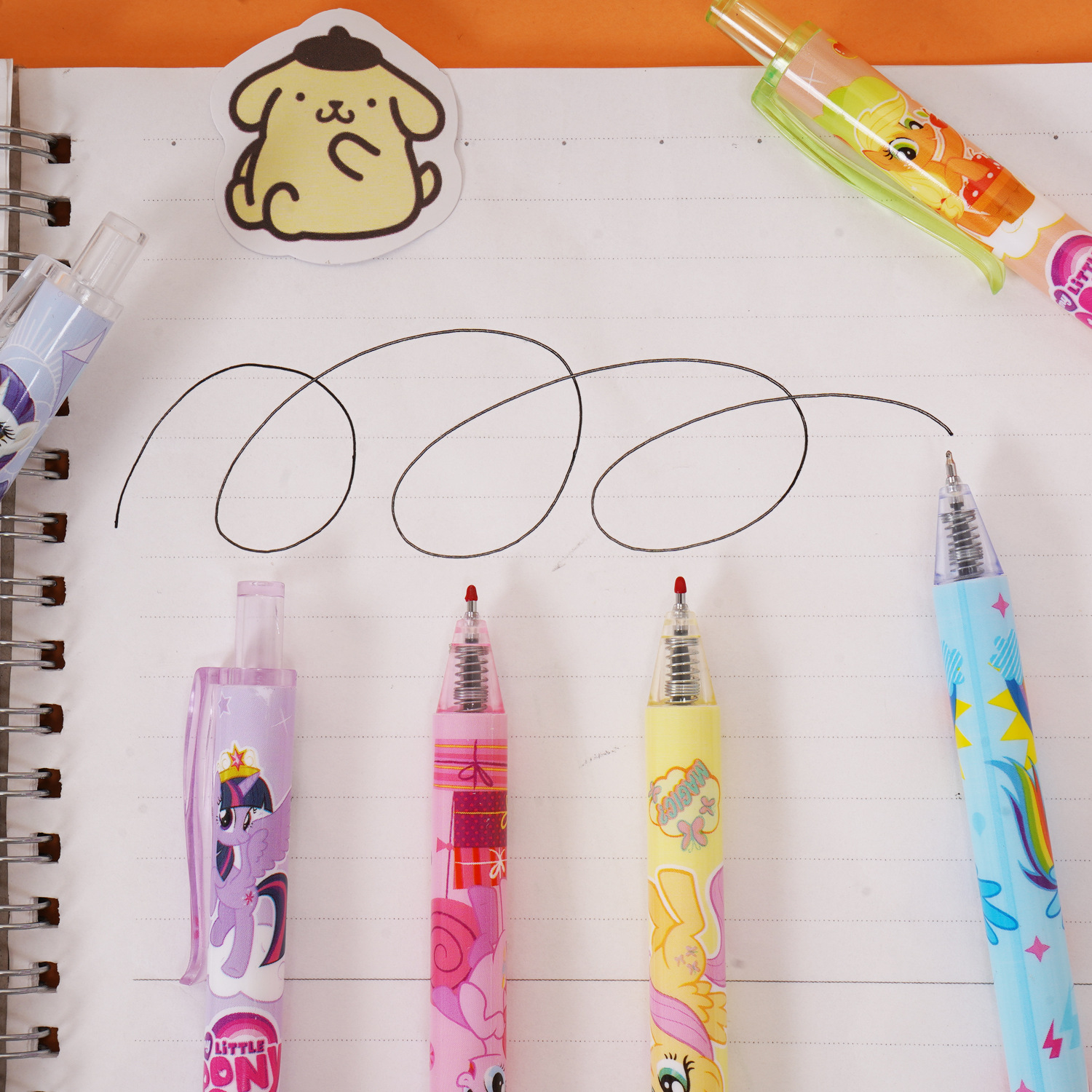 QIN - 7112 pony bolígrafo pulsante bolígrafo neutro bolígrafo de exámenes de papelería de estudiantes de alto valor visual al por mayor