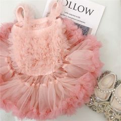 女童寶寶夏連衣tutu裙公主蓬蓬紗表演服禮服周歲生日禮外貿