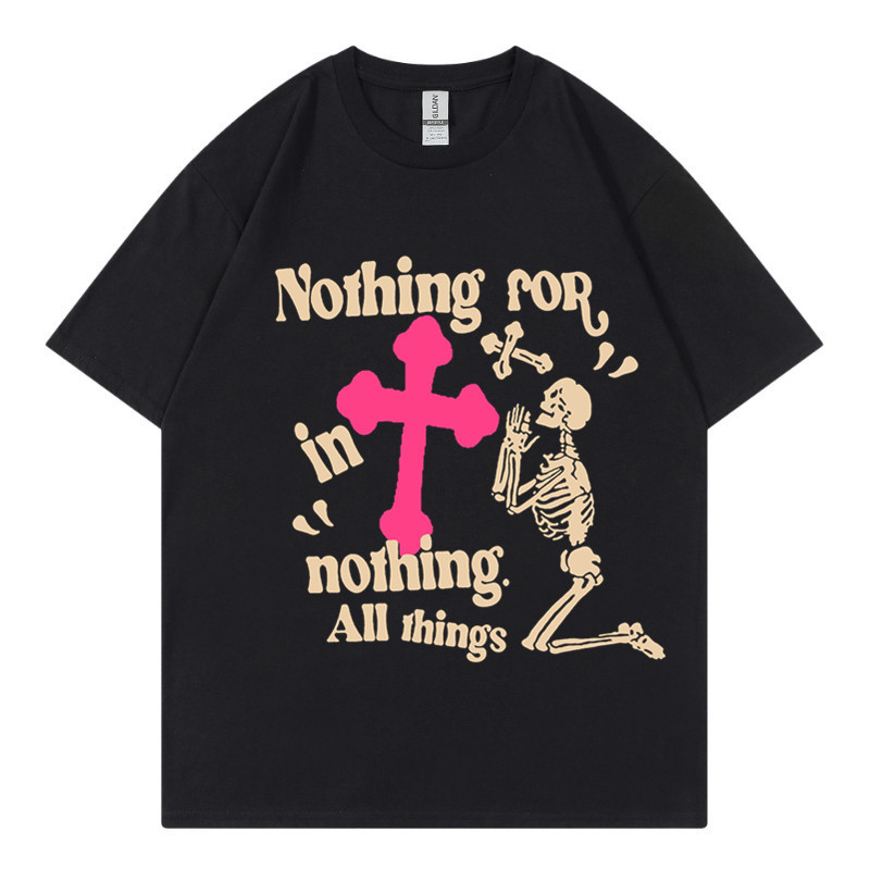16 color men's design with floral design oversize American street niche couple ins short sleeved T-shirt_voghion.com