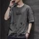 Source manufacturers summer new short-sleeved men's Korean version of slim-fit breathable personalized printed youth jacket wholesale