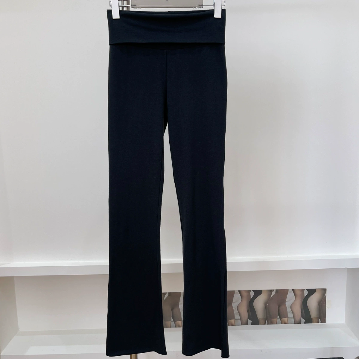 Туника в одном стиле Skims Cotton Jersey 여성 высокий пояс casual брюки slim hot girl folded waist bootcut pants
