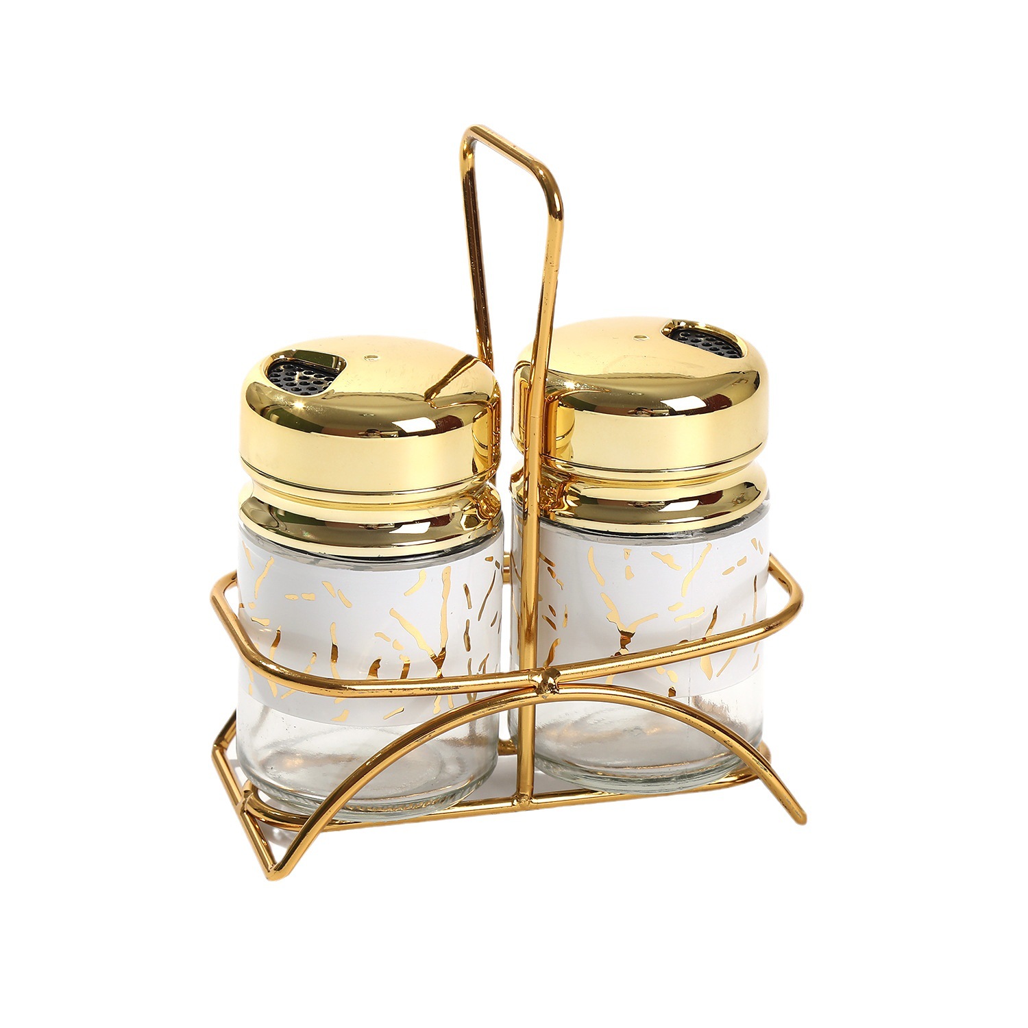 Caja de condimentos de lujo ligero, jarro de condimentos doméstico, jarro de sal roja, jarro de azúcar, jarro de condimentos de cocina, conjunto de condimentos de vidrio