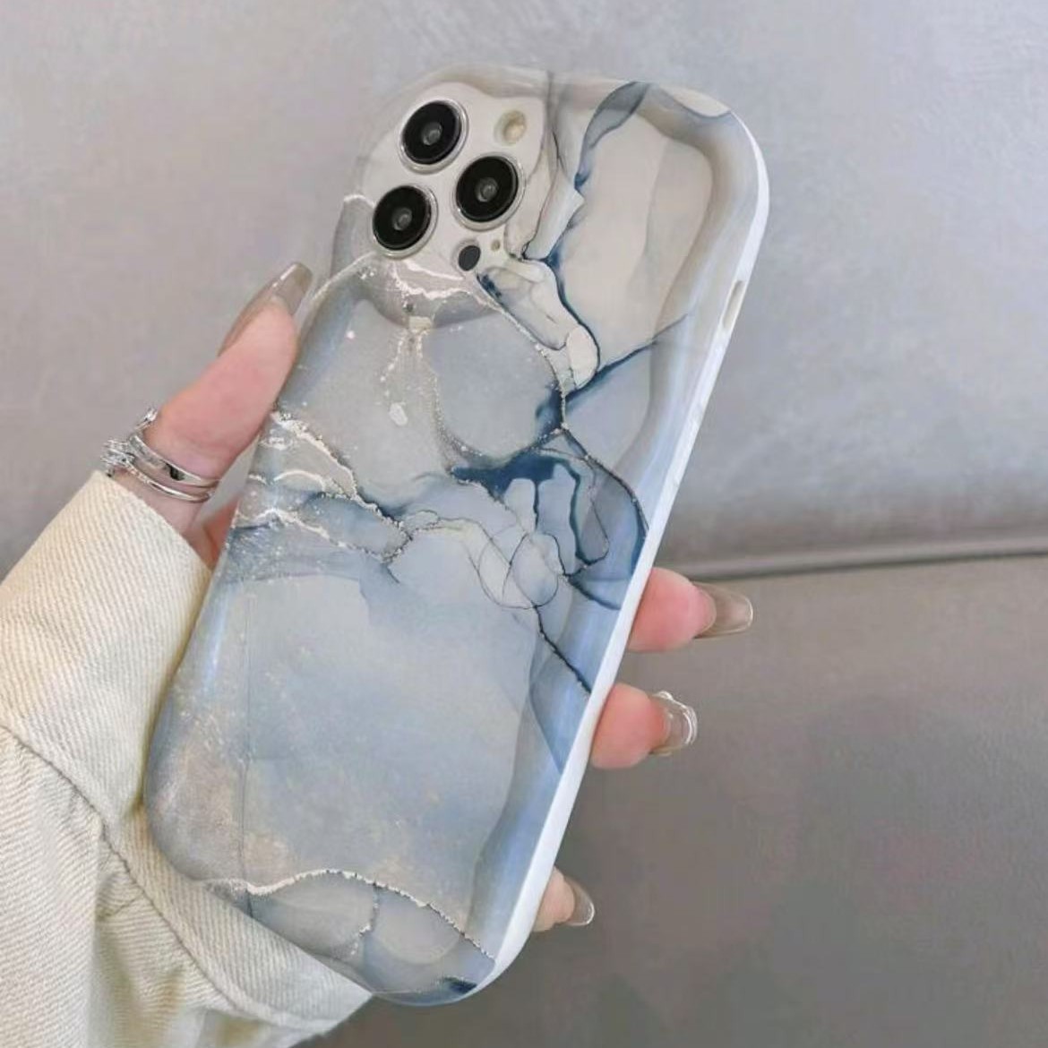 Nuevo estilo transfronterizo aplicable iPhone 15promax funda para teléfono móvil Apple 16 anti-caída 14pro Japón y Corea del Sur 13/12 personalidad