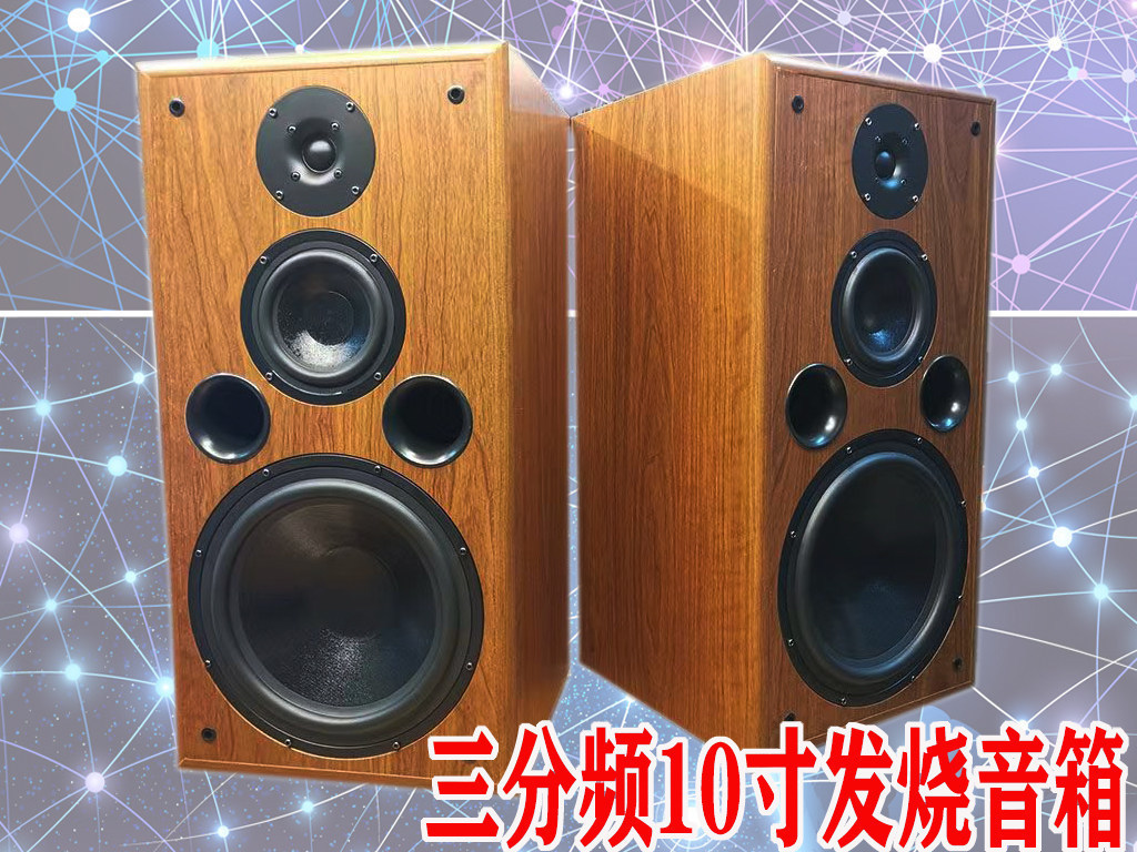 10寸三分频书架音箱家用木质重低音天朗发烧hifi无源音响
