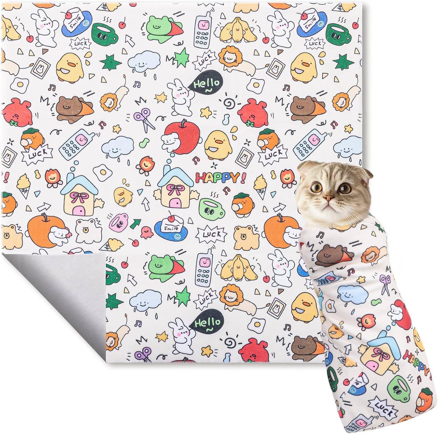 Cat Wrapping Cloth Pet Medication Feeding Tool Cat Wrapping Adhesive Cloth Magic Cloth Camera Adhesive Cloth 100% off Cloth Self-Adhesive Cat Cloth