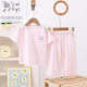 Children's Pajamas Summer Air-conditioning Clothes suit Lycra Cotton Boys' Home Clothes Girls' Thin Casual Short-sleeved Two-piece Set