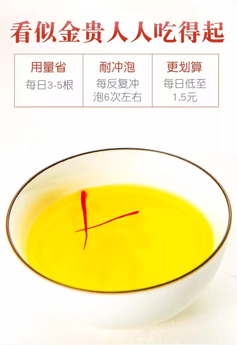 Premium Tibetan Saffron Crocus Sativus Stigmas Grade A Head Harvest 10g quality and texture