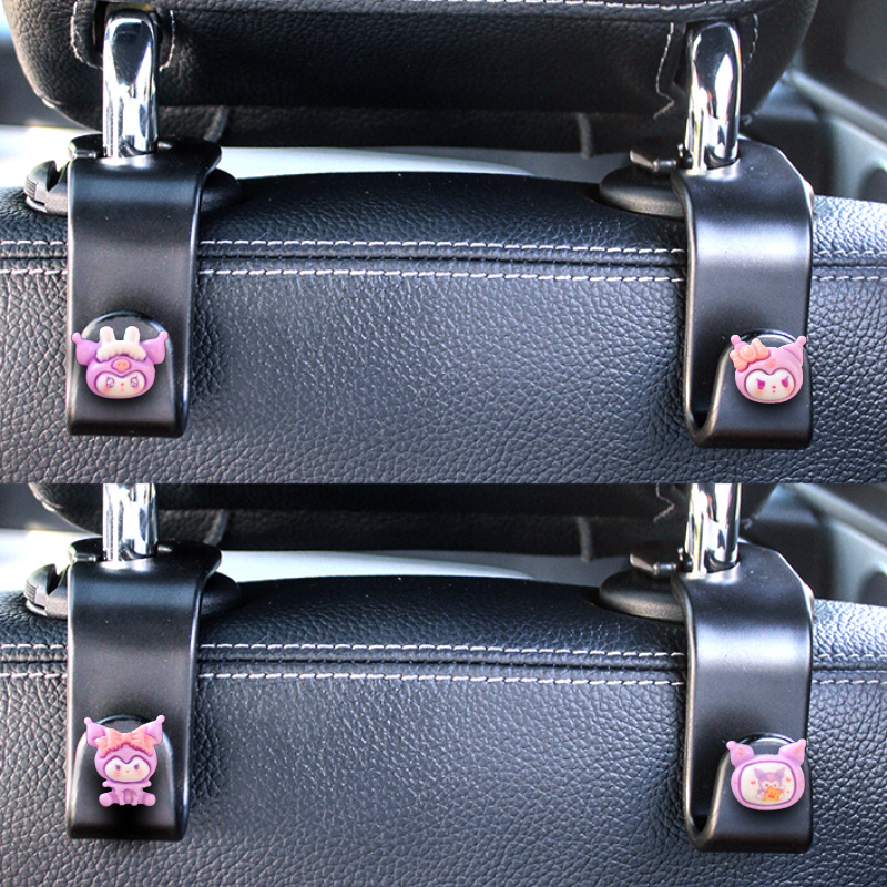 Asiento de coche ganchos traseros suministros interiores Little Devil girl asiento de coche coche coche lindo paraguas almacenamiento
