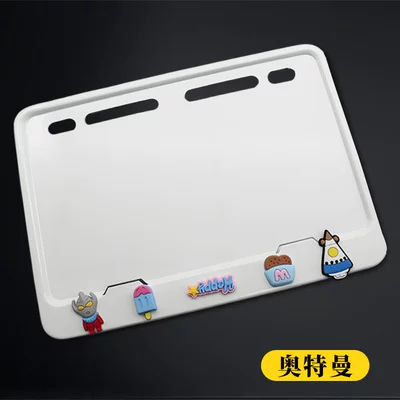 Electric vehicle license plate frame: Carbon Fiber Pattern, New Traffic - bright-whiteultraman