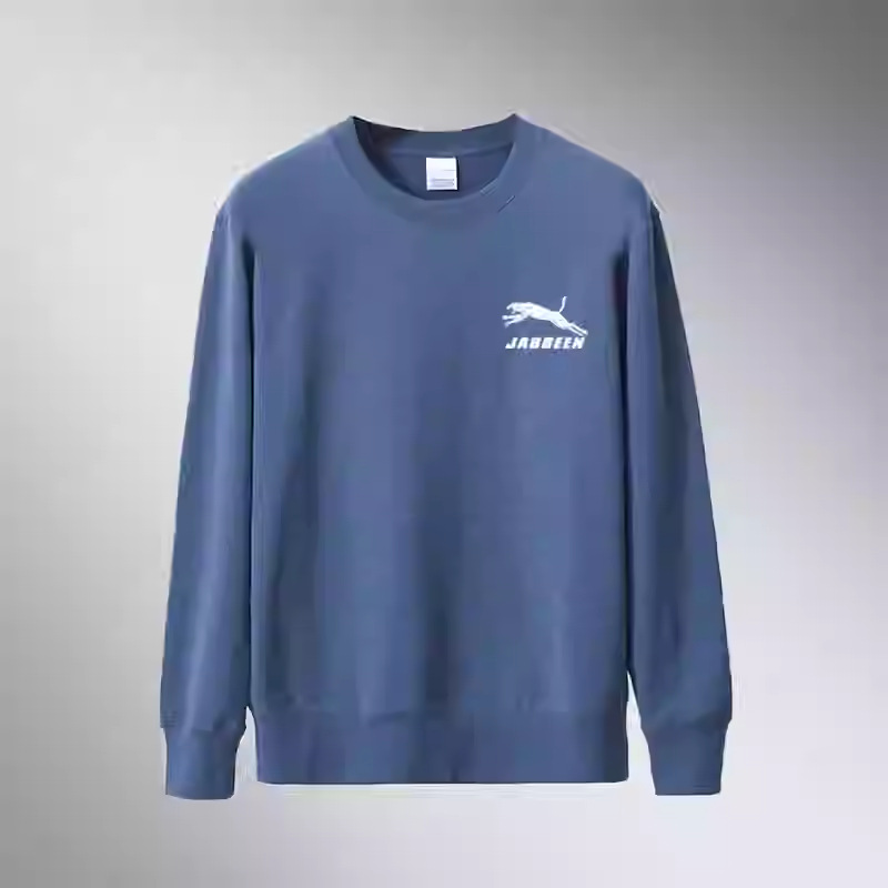 레오파드 블루 [벨벳 없는 라운드넥]