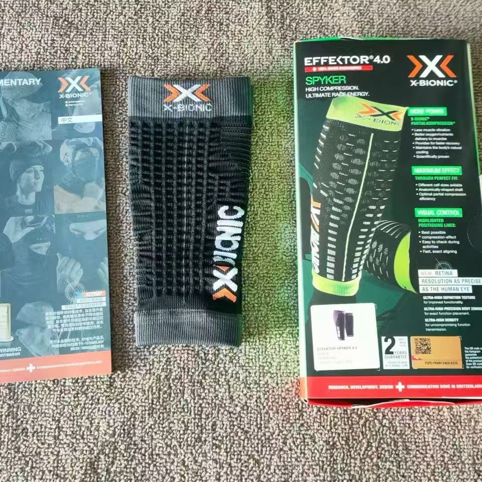 X brand new boxed running leg sleeves, athletic calf protectors, elastic compression for marathon, basketball, and cycling, wholesale for men and women