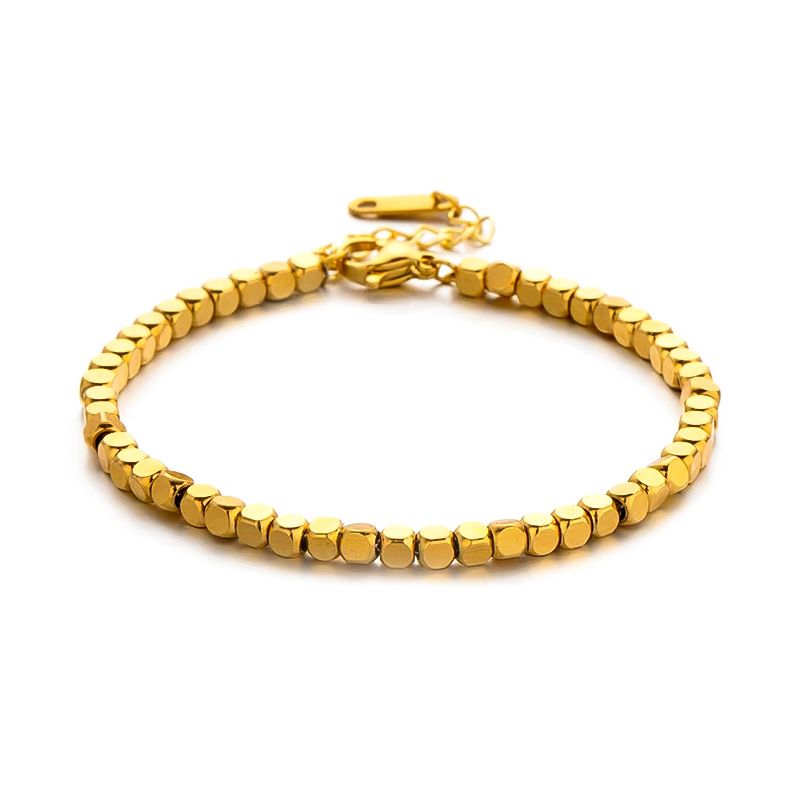 Minimalist Retro Box Chain Bracelet For Women Silver Tone Stylish_voghion.com