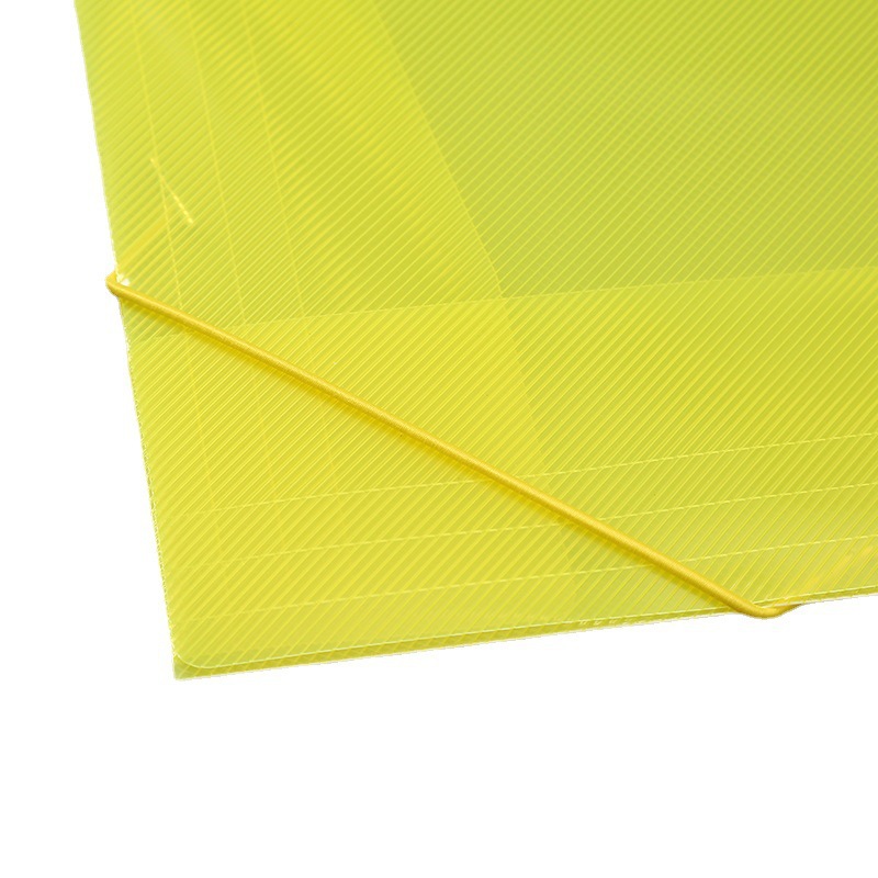 Carpeta PPE transparente engrosado A4 agrupación de datos de color caramelo almacenamiento de impresión logotipo de carpeta de cuerda personalizada