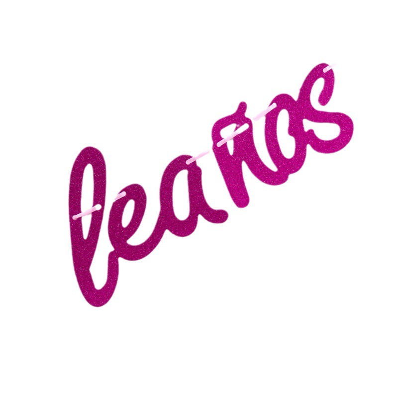 Glitter letras cumpleaños bandera decoración fiesta suministros colgando bandera estilo occidental con Font banner Fondo pared