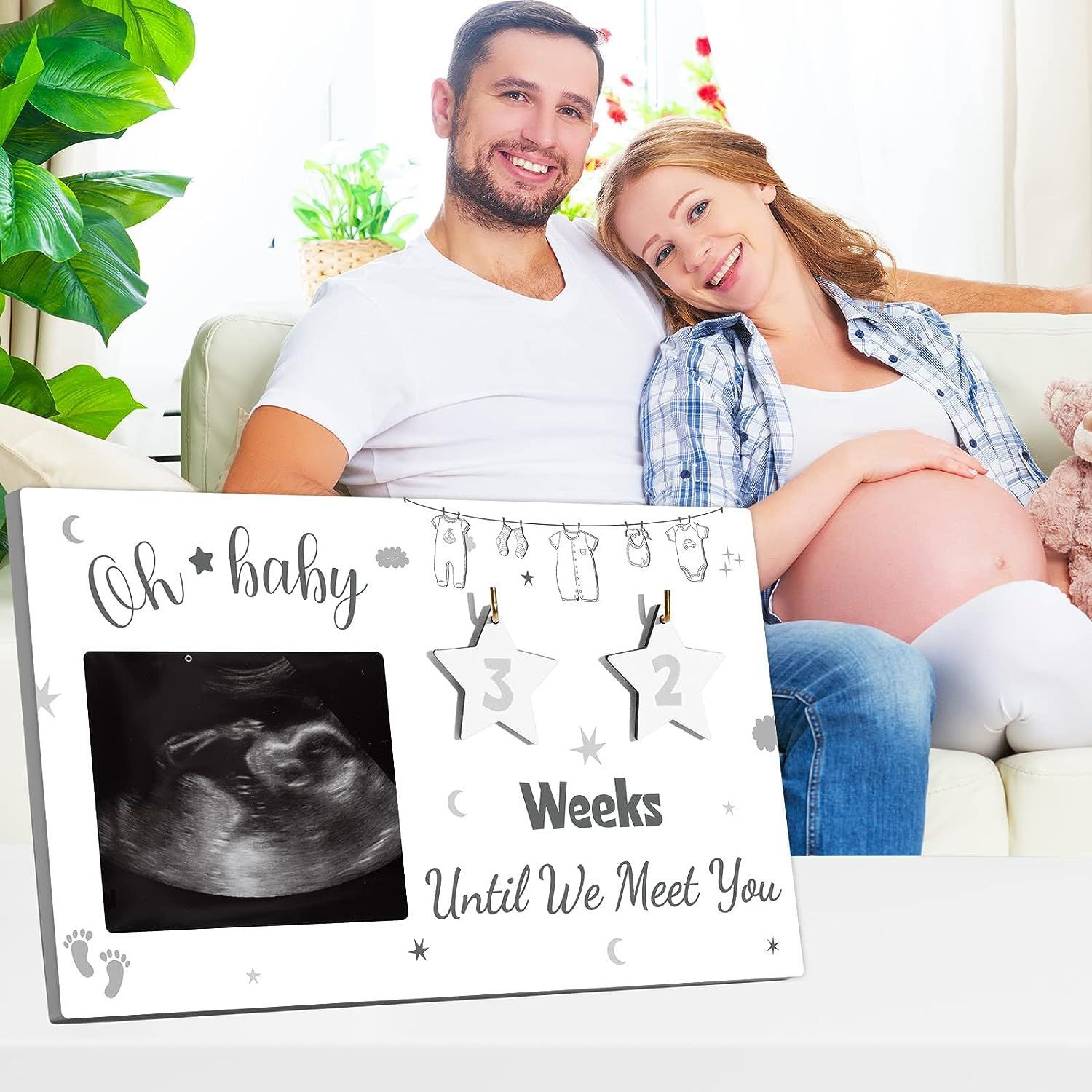 Recién nacido nacimiento hito foto conmemorativa de madera marco de fotos dormitorio sala de estar decoración marco de fotos bebé crecimiento disciplina