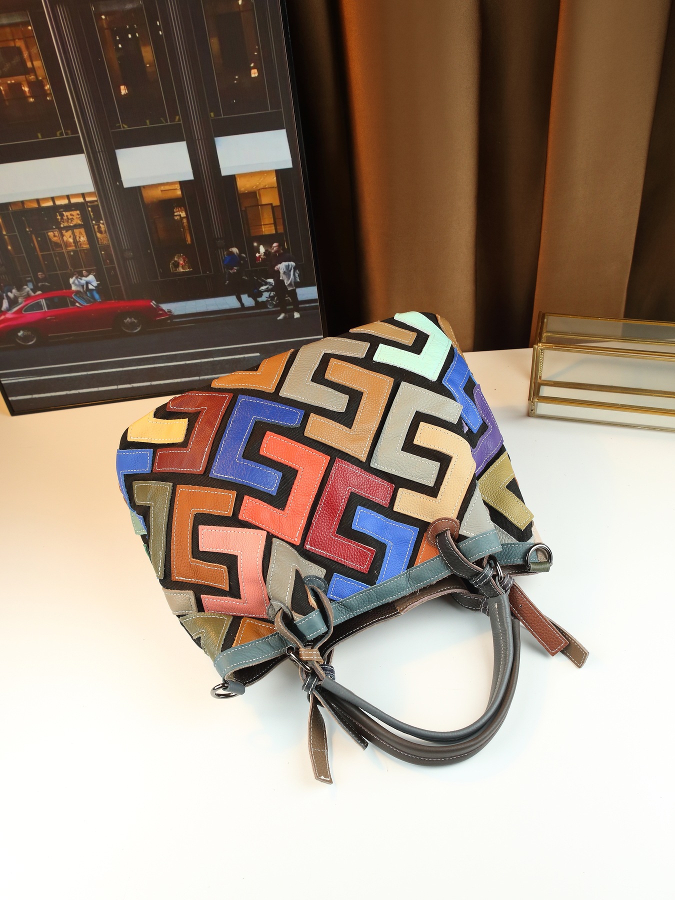 Retro Genuine Leather Crossbody Handbag For Women Shoulder Bag_voghion.com