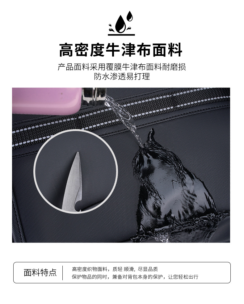 New cross-border large-capacity waterproof backpack, men's high-end 17.3-inch laptop bag, double-shoulder business bag undefined