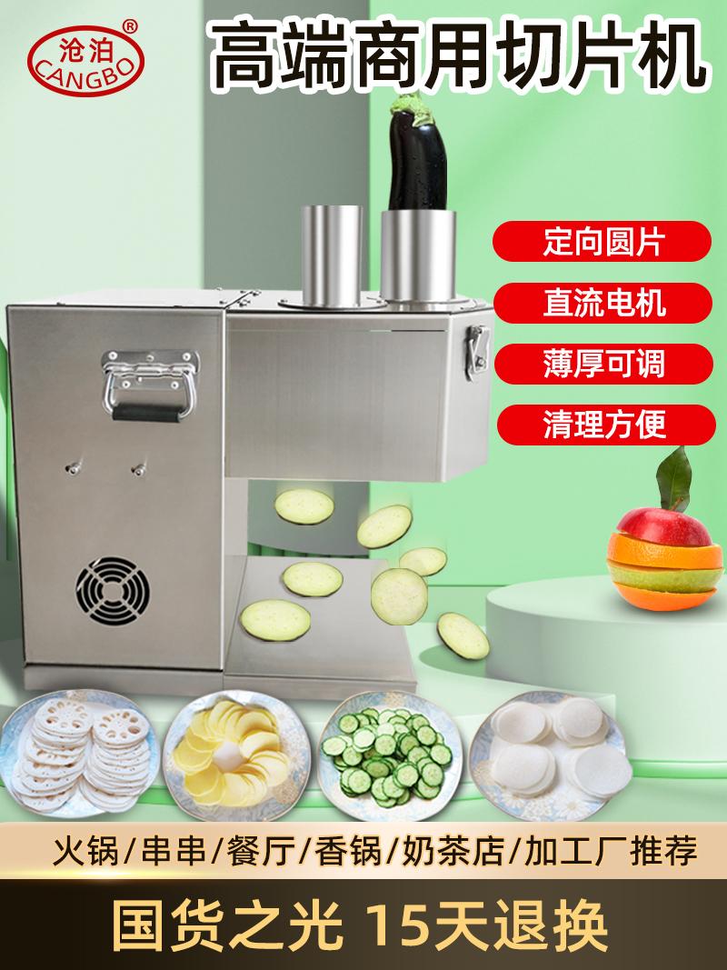 批发沧泊切片机商用土豆莲藕水果电动神器柠檬苹果萝卜黄瓜大型切