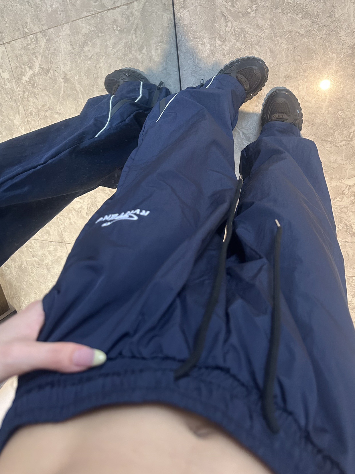 Title 11, Summer Mens and Womens Loose Striped Drawstri...