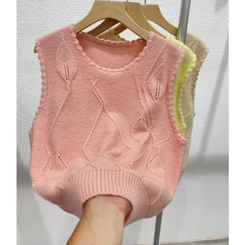 24 invierno Puyuan cuello redondo agujero de reducción de la edad camisa de punto de hombro chaleco de cavalo de caza de otoño nuevo image 9