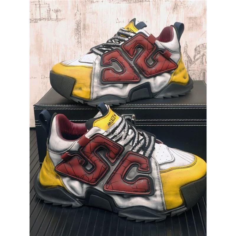 Мужская обувь 2025 новая обувь папы с толстой подошвой