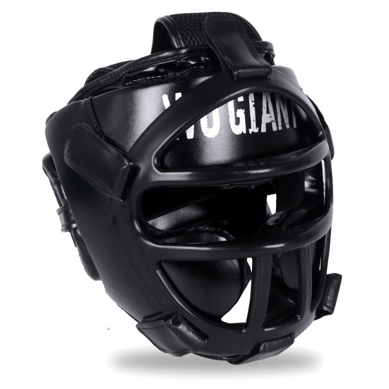 Sanda casco de boxeo de los niños profesional anti-caída de combate LUCHA CONTRA Muay Thai Mono Cara engrosada máscara cabeza protección de la cara