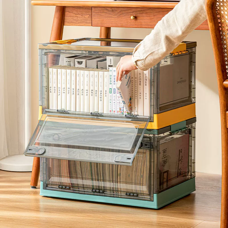 Storage Box Modular System, increased thickness, stackable transparent front, multiple sizes