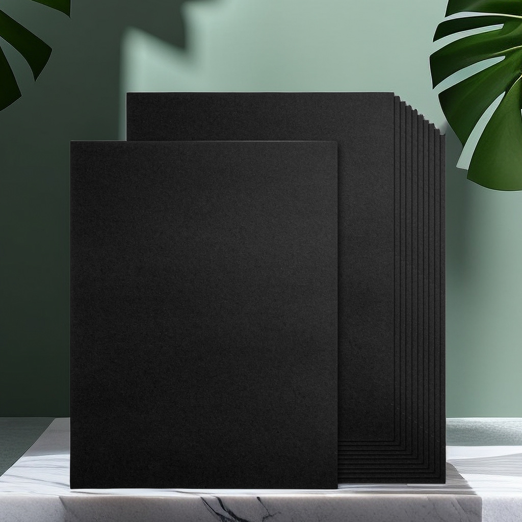 Cartón negro A4A3 cartón álbum de cartón duro cubierta de papel pintura arte pintura papel hecho a mano cartón negro