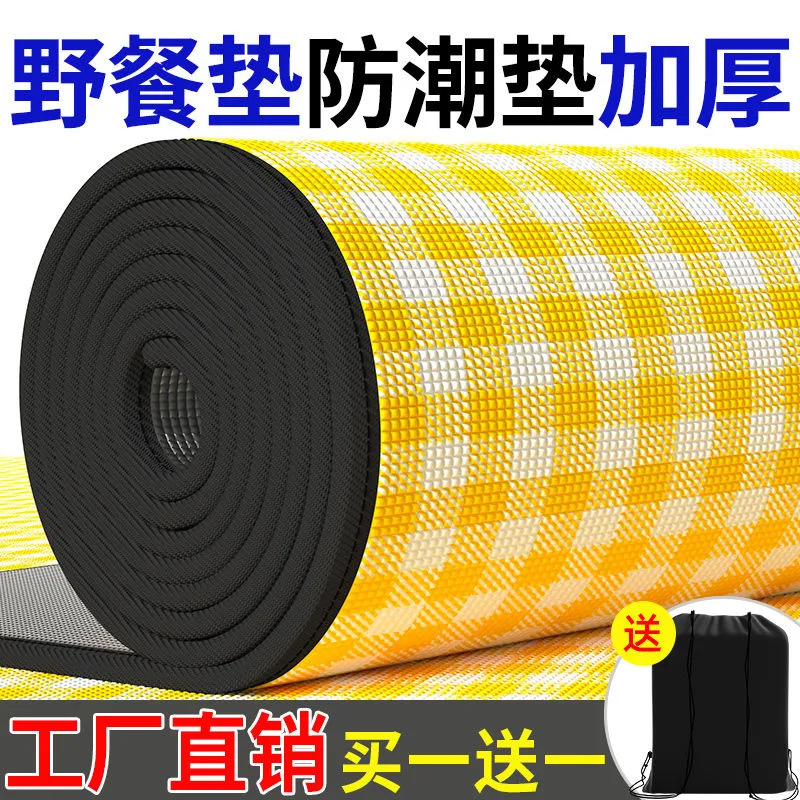 野餐垫子防潮垫户外用品加厚防水超大便携式郊游ins风草地垫